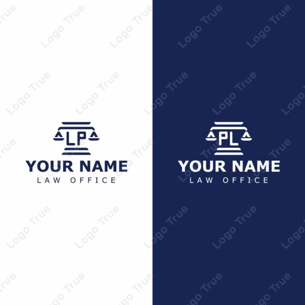 Letters LP and PL Legal Logo, for lawyer, legal, or justice with LP or PL initials Prayoga Cahya