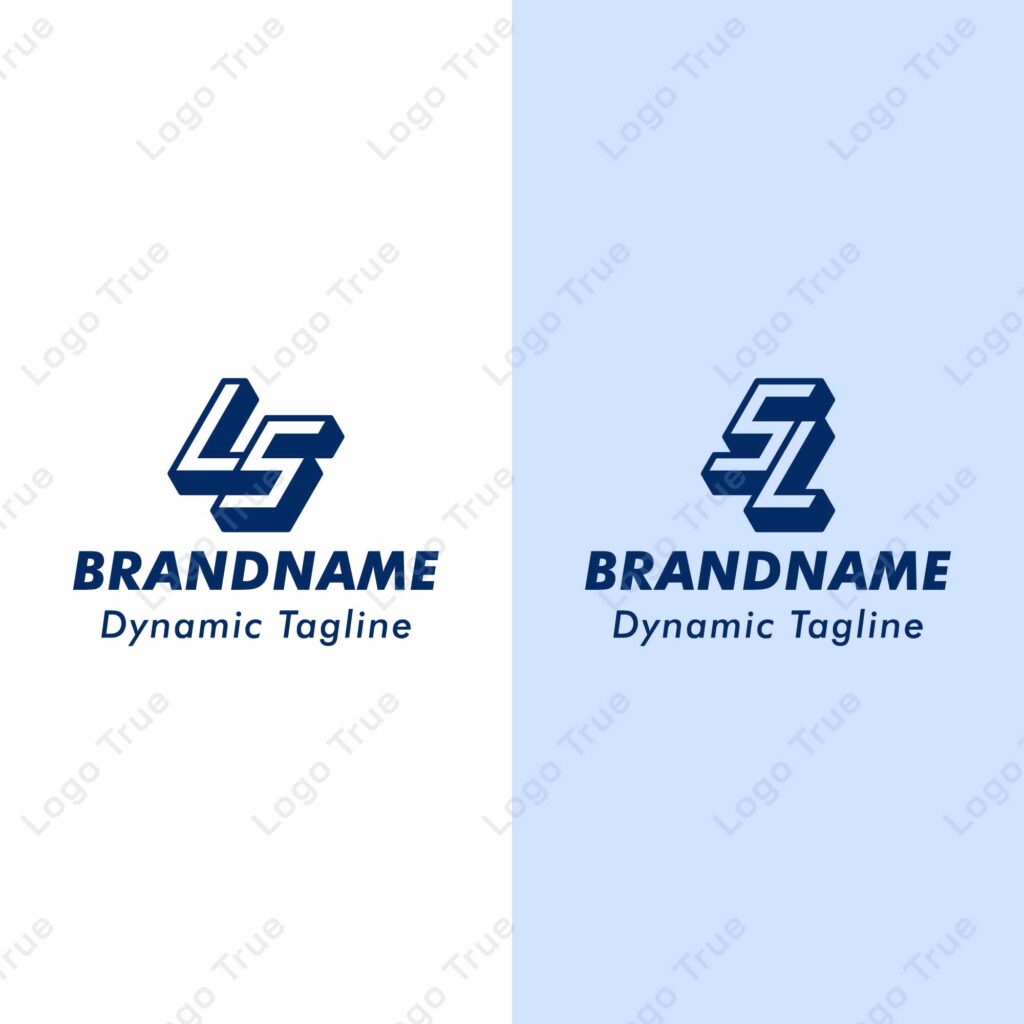 Letter LS and SL 3D Monogram Logo, Suitable for business with SL or LS initials Prayoga Cahya