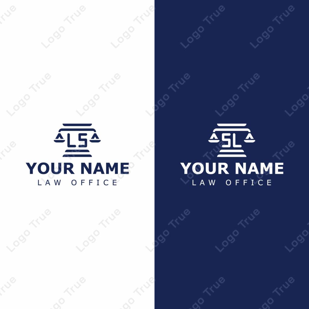 Letters LS and SL Legal Logo, for lawyer, legal, or justice with LS or SL initials Prayoga Cahya