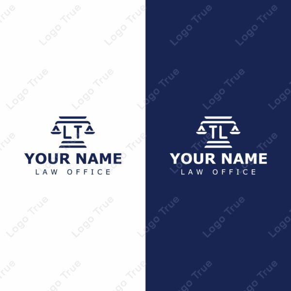 Letters LT and TL Legal Logo, for lawyer, legal, or justice with LT or TL initials Prayoga Cahya