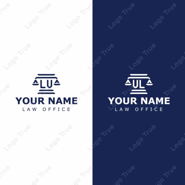 Letters LV and VL Legal Logo, for lawyer, legal, or justice with LV or VL initials Prayoga Cahya