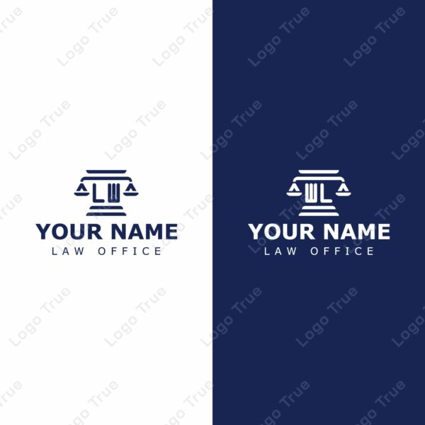 Letters LW and WL Legal Logo, for lawyer, legal, or justice with LW or WL initials Prayoga Cahya