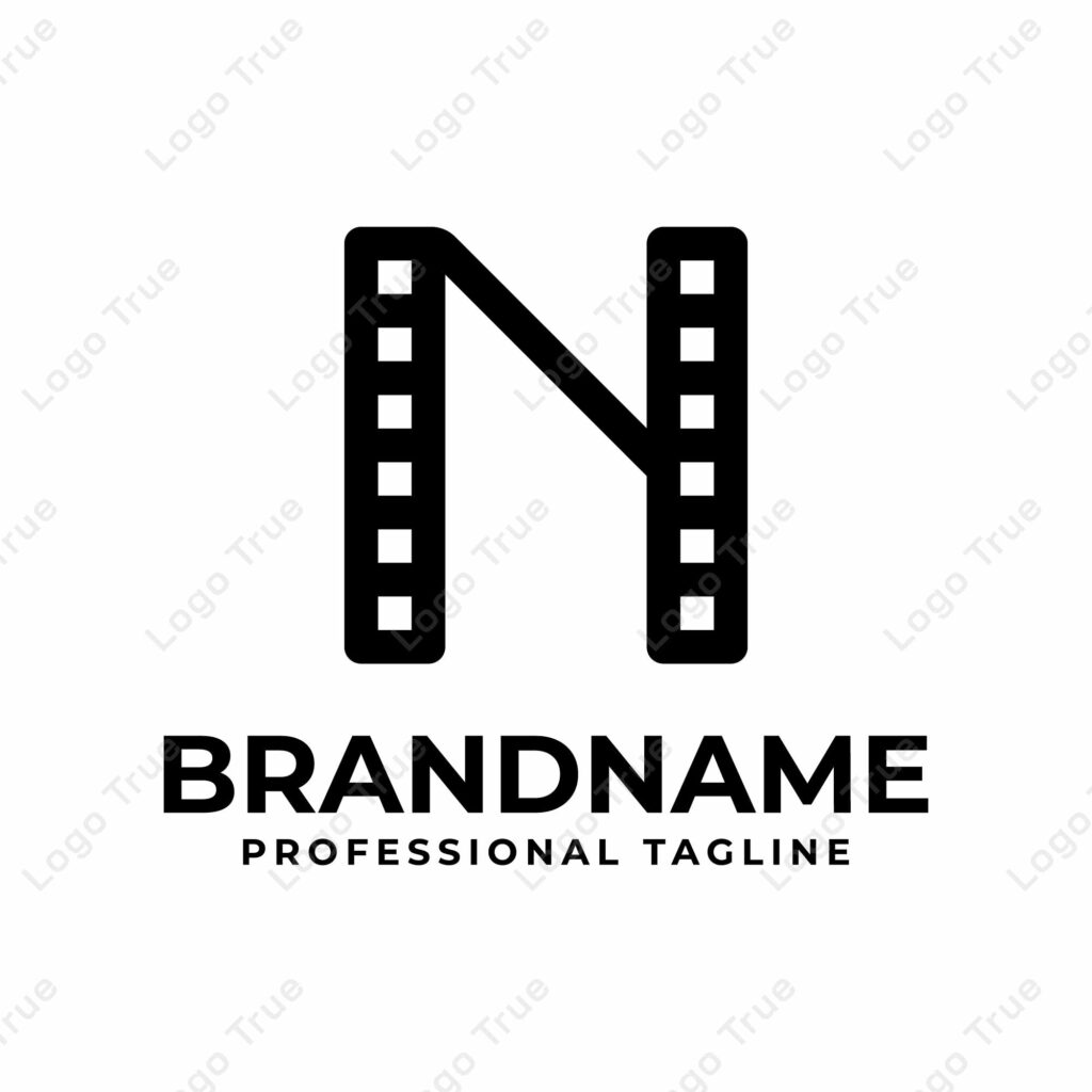 Letter N Film Logo, Perfect for Movie or Cinema Production Studios Prayoga Cahya