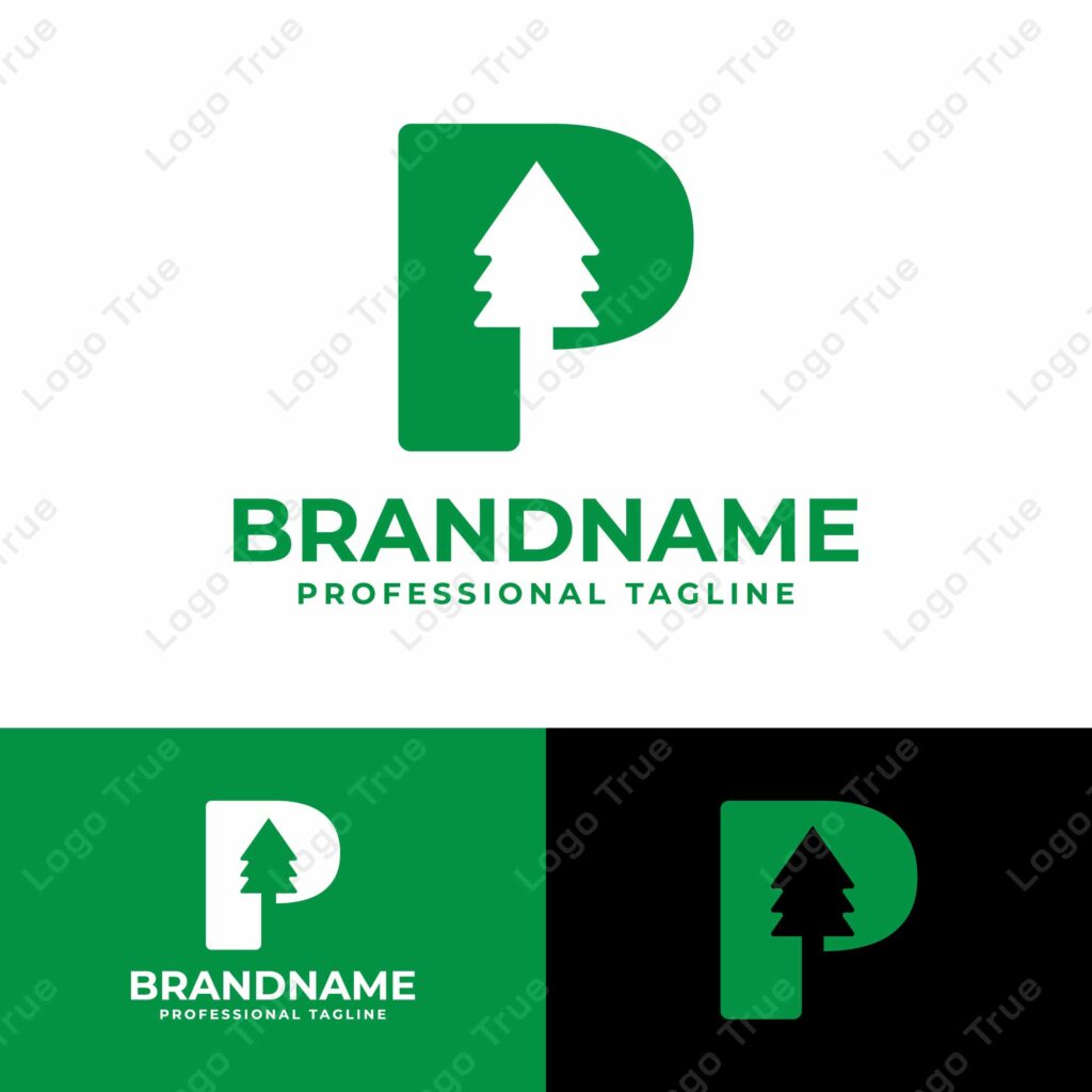 Letter P Tree Logo, for any Environmental Brands with P initial Prayoga Cahya