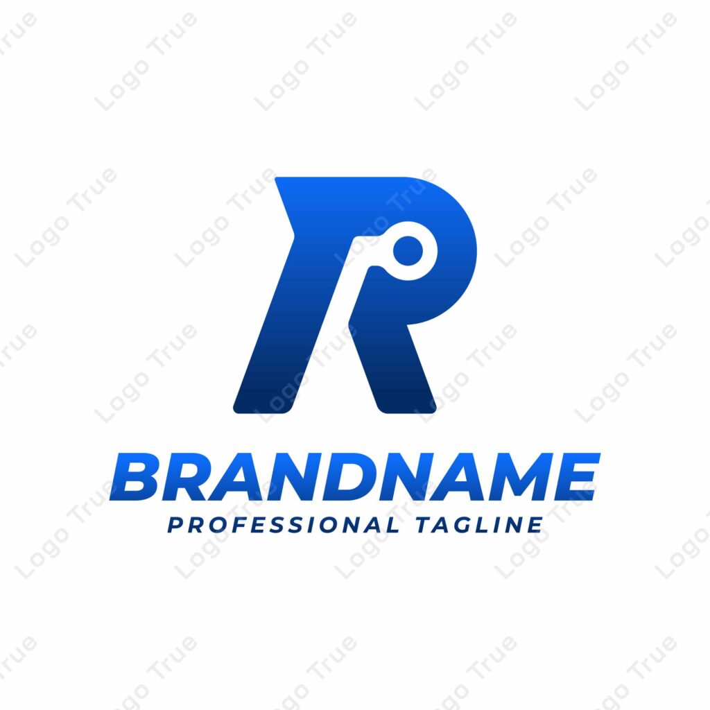 Letter R Technology Logo, suitable for any business with R initials Prayoga Cahya