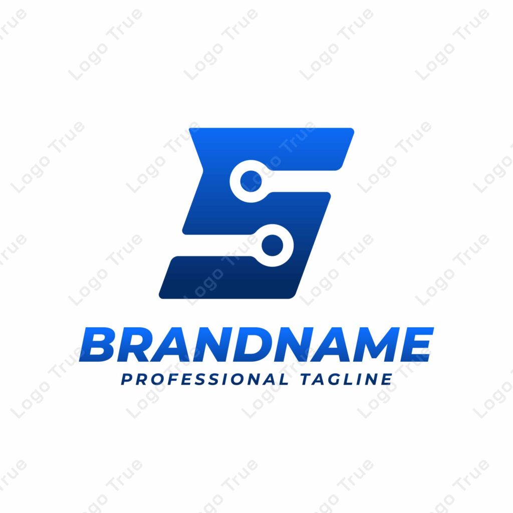 Letter S Technology Logo, suitable for any business with S initials Prayoga Cahya