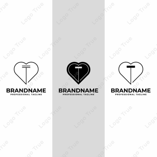 Letter T Love Logo Set, suitable for any business with T initial related to love Prayoga Cahya