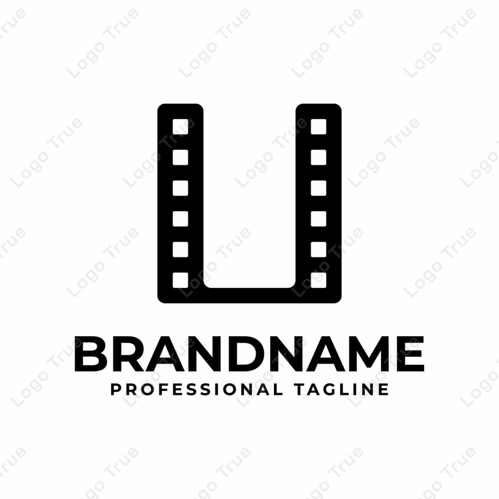 Letter U Film Logo, Perfect for Movie or Cinema Production Studios Prayoga Cahya