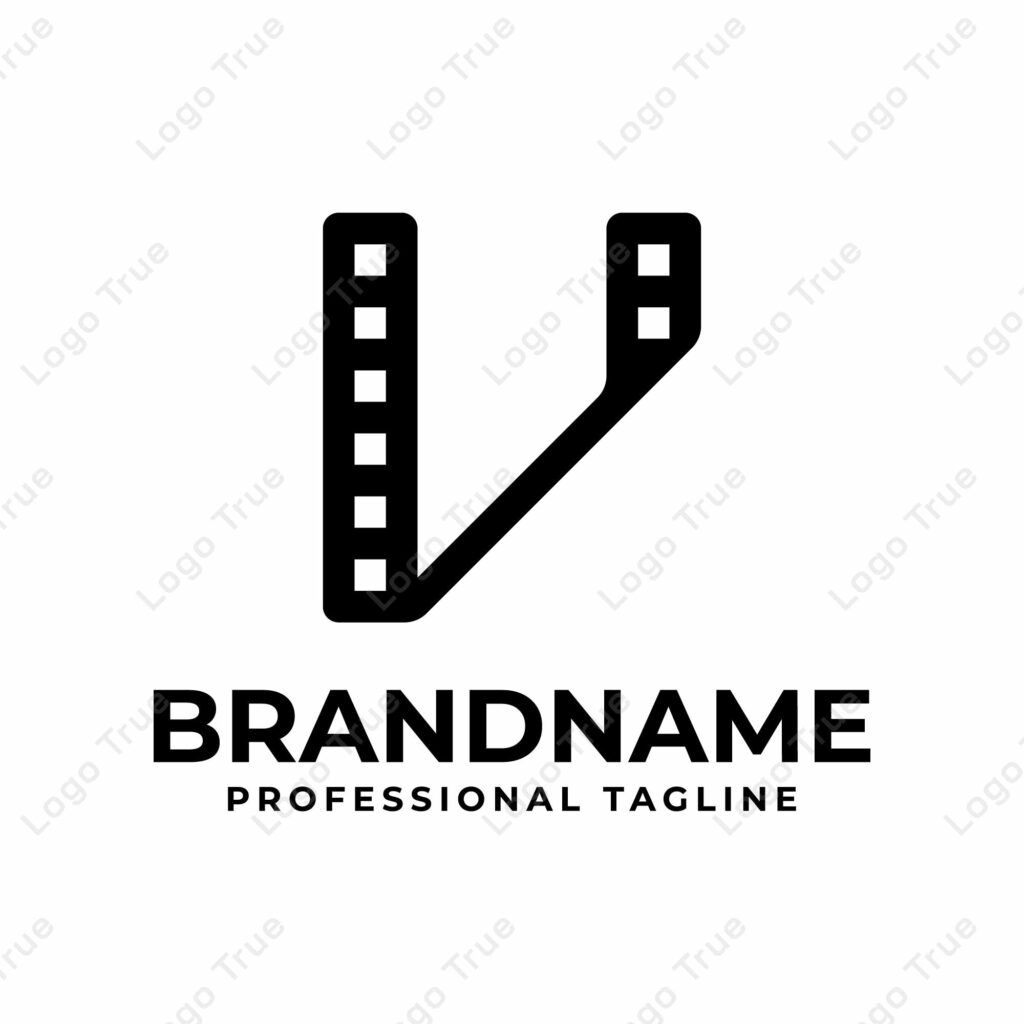 Letter V Film Logo, Perfect for Movie or Cinema Production Studios Prayoga Cahya