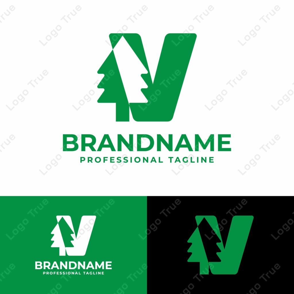 Letter V Tree Logo, for any Environmental Brands with V initial Prayoga Cahya
