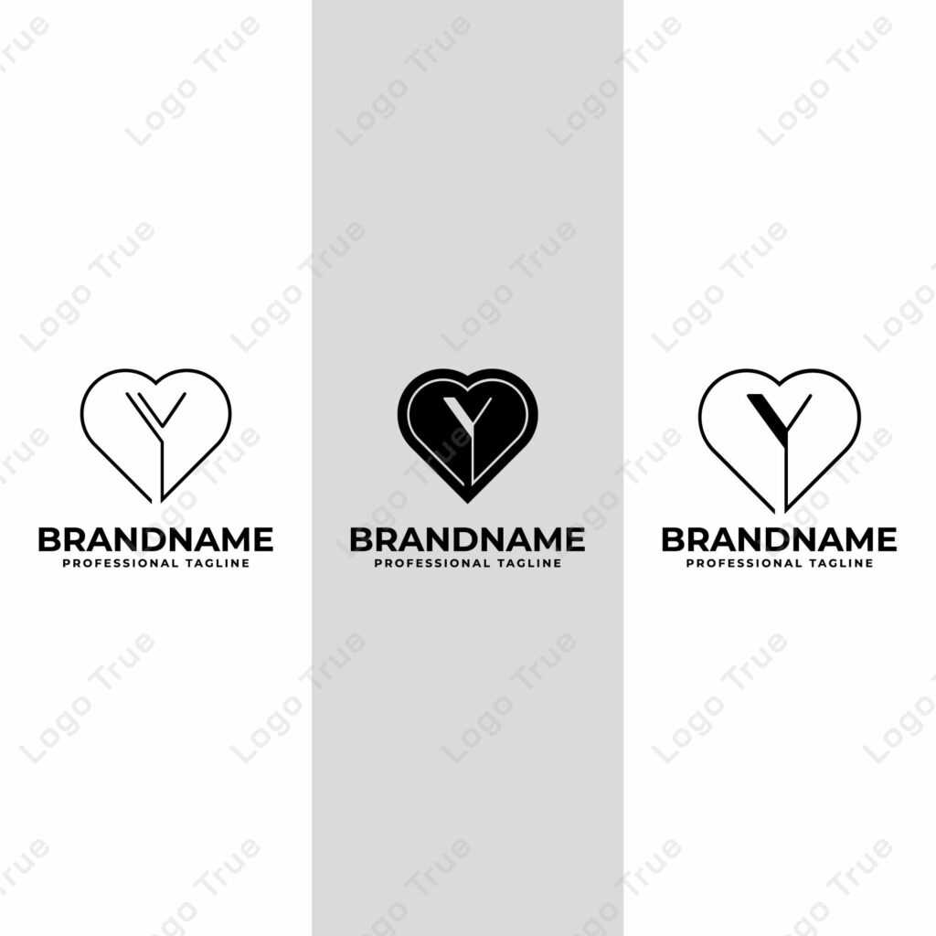 Letter Y Love Logo Set, suitable for any business with Y initial related to love Prayoga Cahya