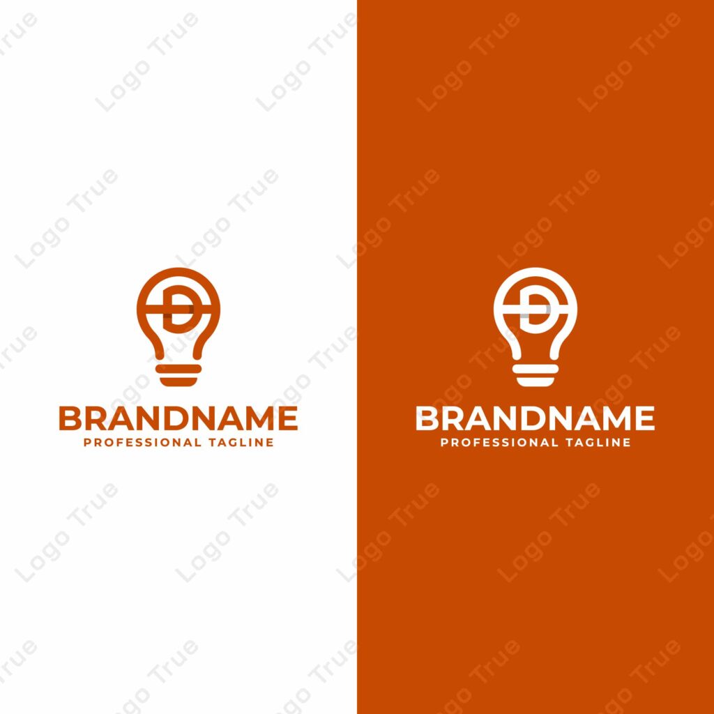 Letters AD Bulb Logo, Suitable for Smart Home Technology Companies Prayoga Cahya