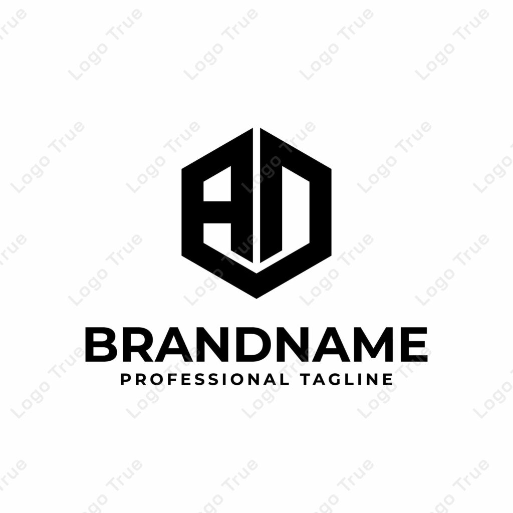 Letters AD Hexagon Logo, suitable for any business with AD or DA initials Prayoga Cahya