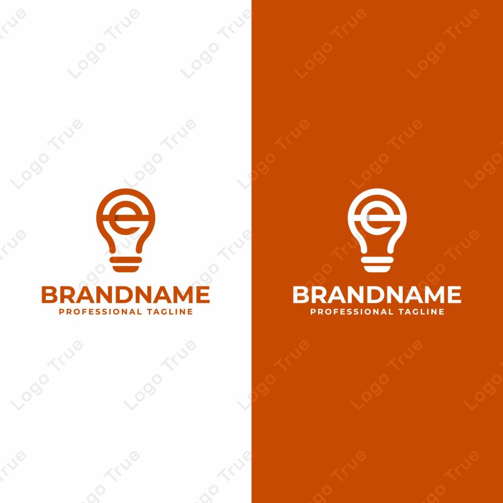 Letters AE Bulb Logo, Suitable for Smart Home Technology Companies Prayoga Cahya