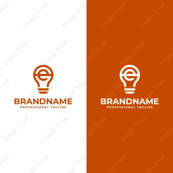 Letters AE Bulb Logo, Suitable for Smart Home Technology Companies Prayoga Cahya