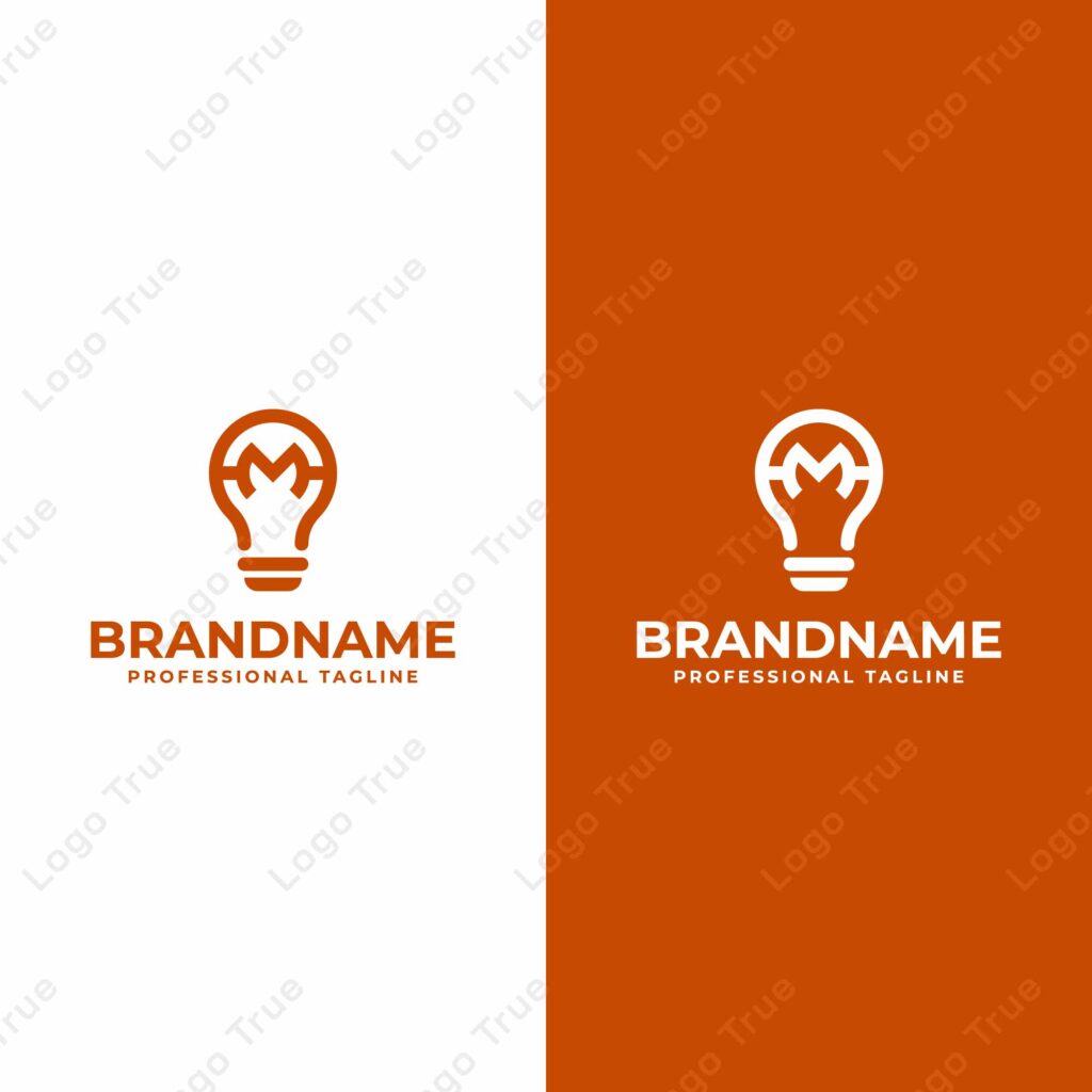 Letters AM Bulb Logo, Suitable for Smart Home Technology Companies Prayoga Cahya