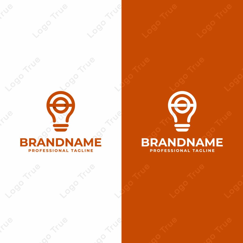 Letters AO Bulb Logo, Suitable for Smart Home Technology Companies Prayoga Cahya