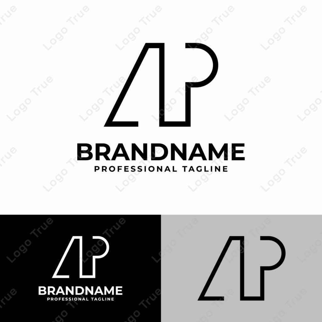 Letters AP Monogram Logo, made in monoline for AP or PA initials Prayoga Cahya