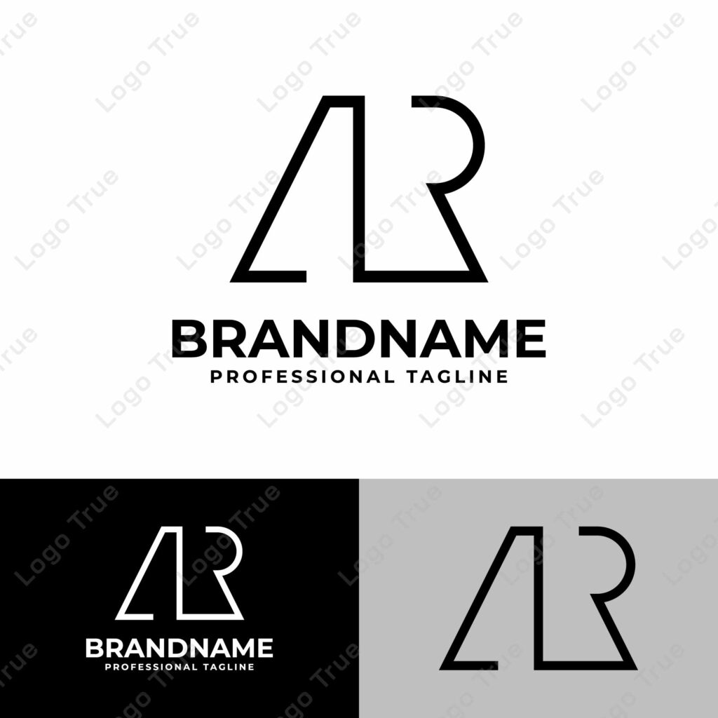 Letters AR Monogram Logo, made in monoline for AR or RA initials Prayoga Cahya