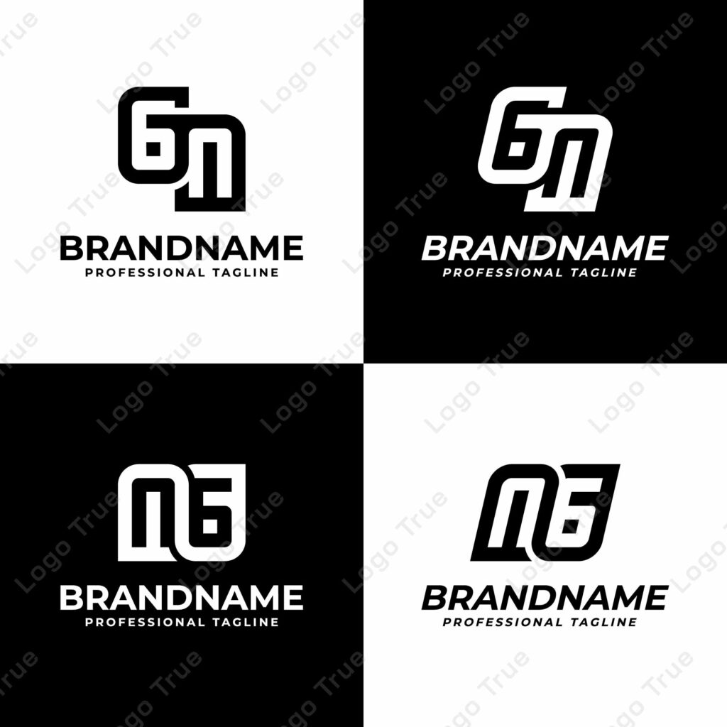 Letters GN and NG Monogram Logo, suitable for any business with GN or NG initials Prayoga Cahya