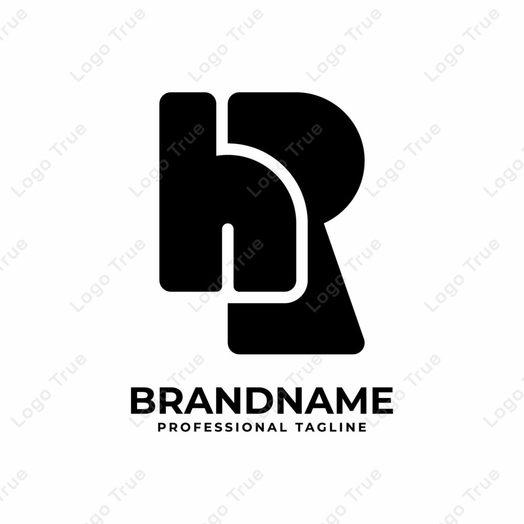 Letters HR Monogram Logo, suitable for any business with HR or RH initials Prayoga Cahya
