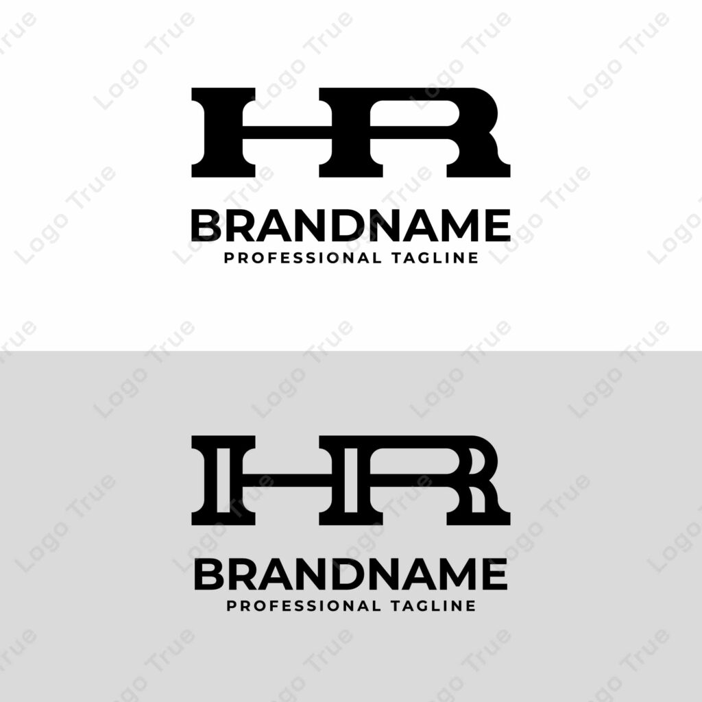 Letters HR Monogram Logo, suitable for any business with HR or RH initials Prayoga Cahya