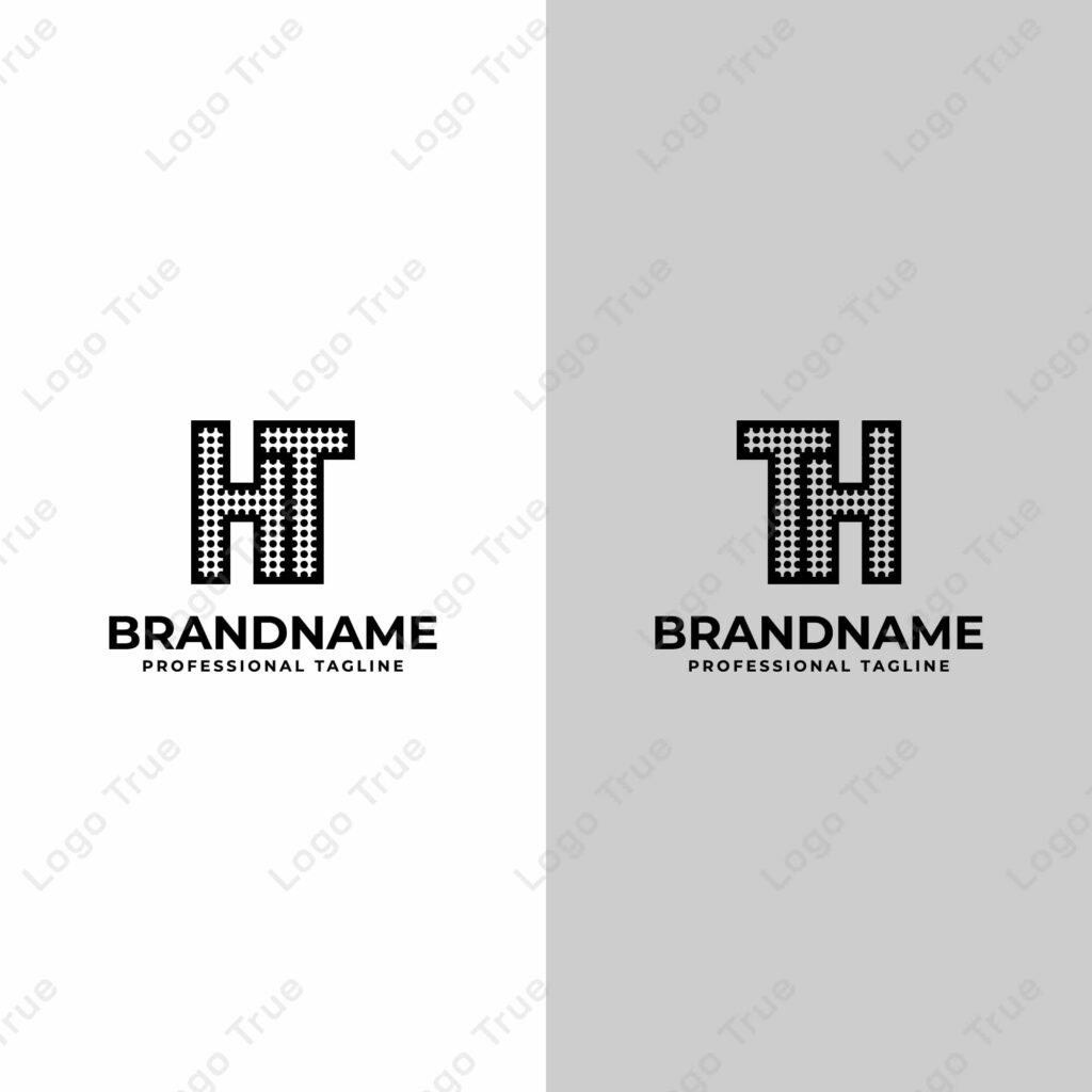 Letters HT and TH Dot Monogram Logo, Suitable for business with TH or HT initials Prayoga Cahya