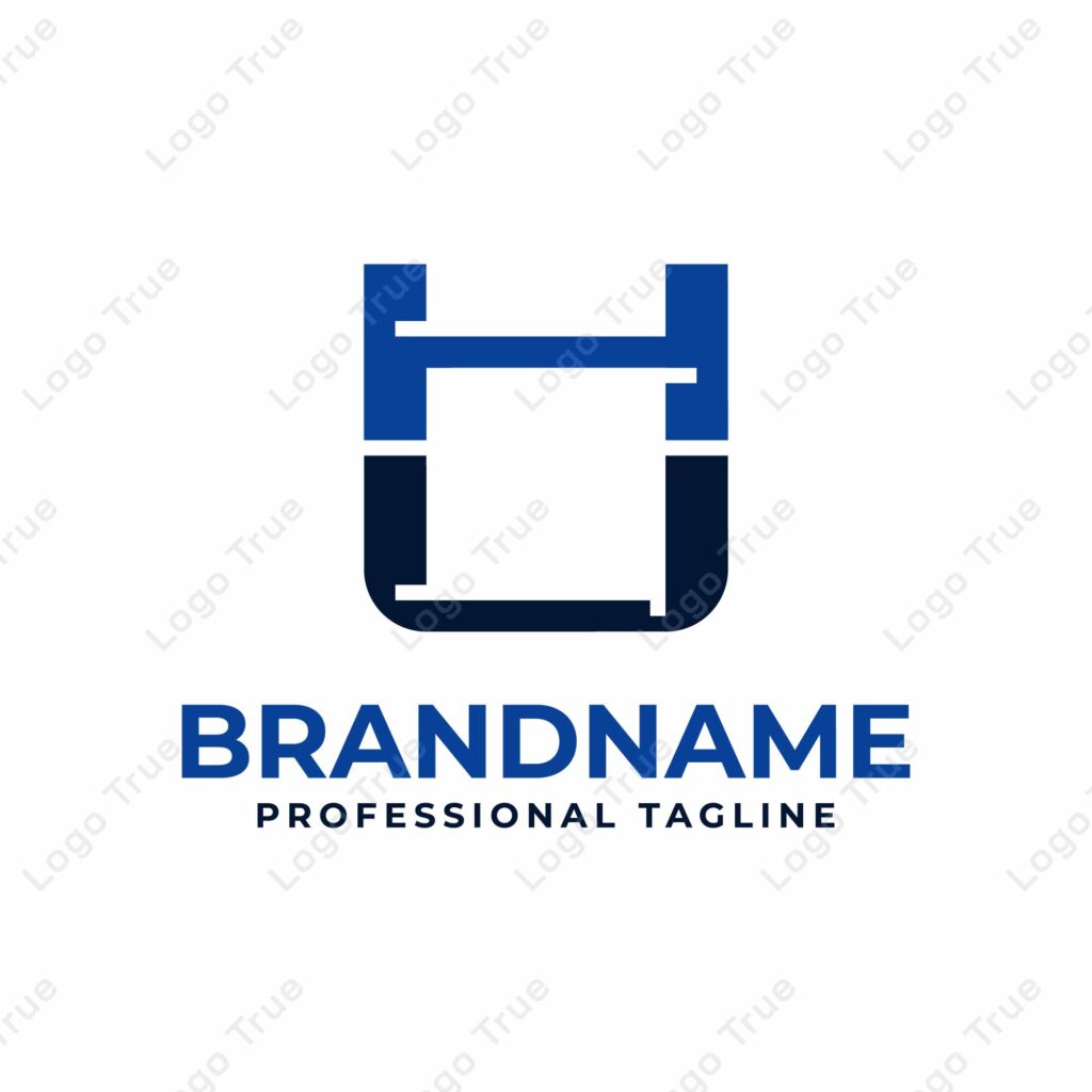 Letters HU Monogram Logo, for any business with HU UH initials Prayoga Cahya