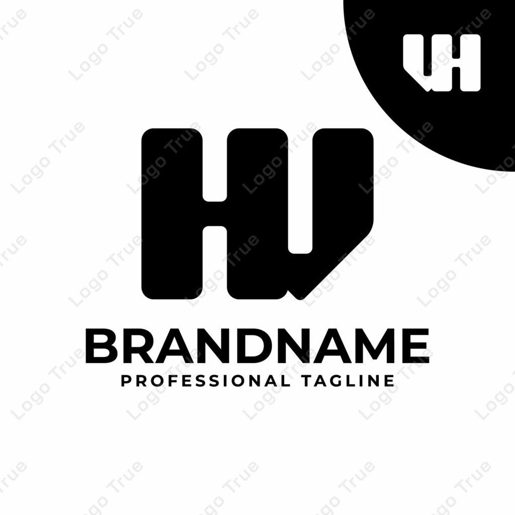 Letters HV or VH Monogram Logo, suitable for any business with HV or VH initials Prayoga Cahya