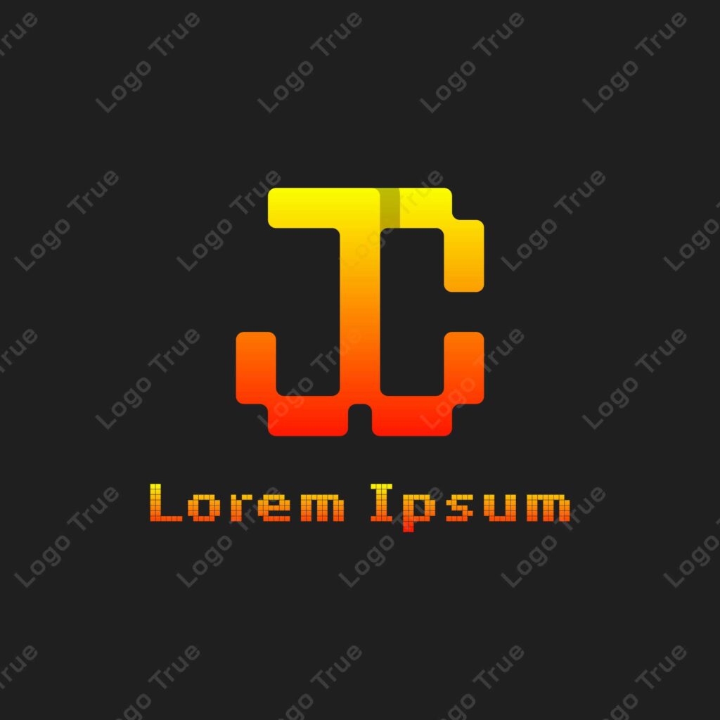 Letters JC Pixel Monogram Logo, suitable for any business with JC or CJ initials Prayoga Cahya
