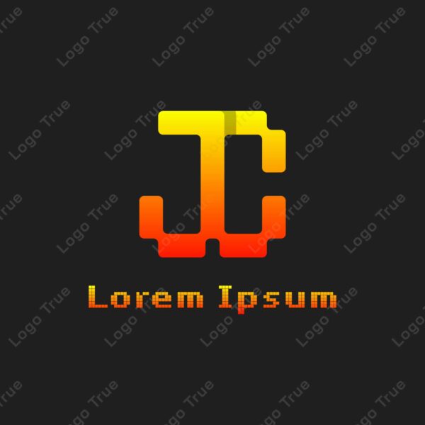 Letters JC Pixel Monogram Logo, suitable for any business with JC or CJ initials Prayoga Cahya