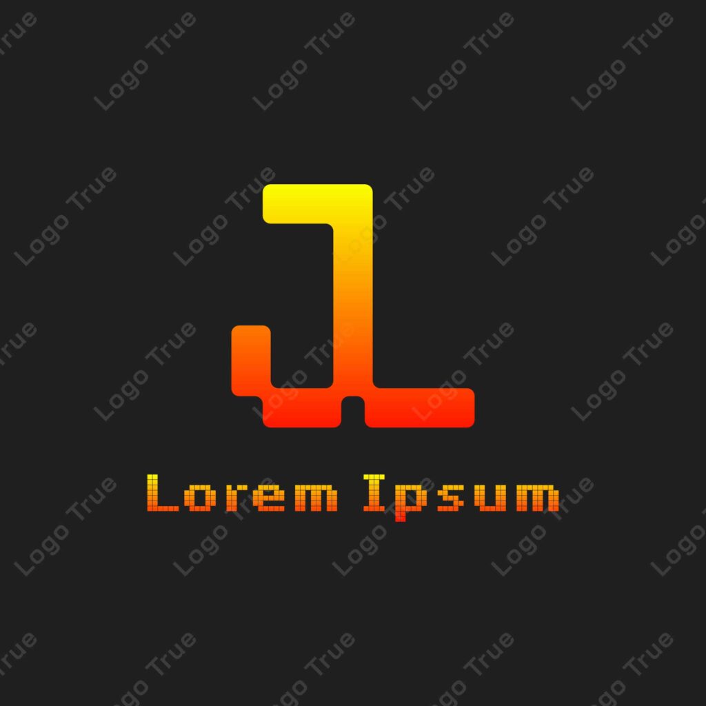 Letters JL Pixel Monogram Logo, suitable for any business with JL or LJ initials Prayoga Cahya