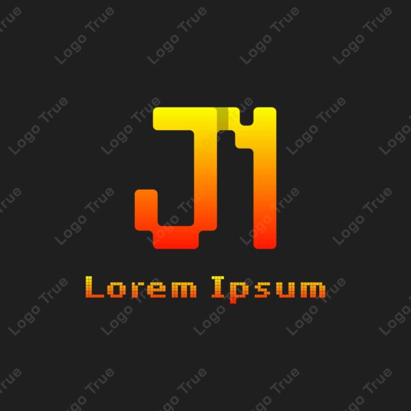 Letters JN Pixel Monogram Logo, suitable for any business with JN or NJ initials Prayoga Cahya