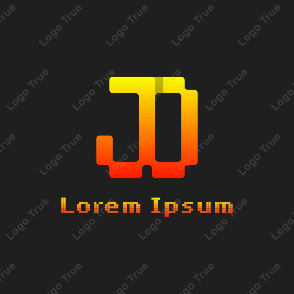 Letters JO Pixel Monogram Logo, suitable for any business with JO or OJ initials Prayoga Cahya