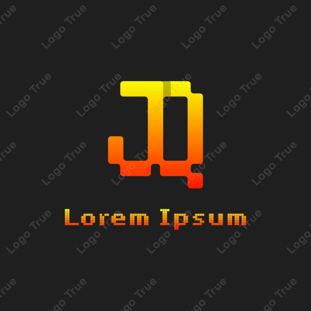 Letters JQ Pixel Monogram Logo, suitable for any business with JQ or QJ initials Prayoga Cahya