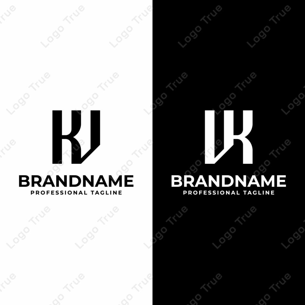 Letters KV and VK Monogram Logo, suitable for any business with VK or KV initials Prayoga Cahya