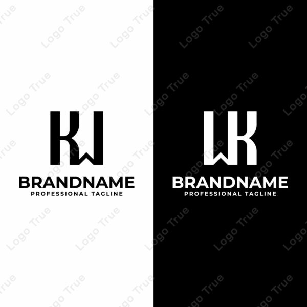 Letters KW and WK Monogram Logo, suitable for any business with WK or KW initials Prayoga Cahya