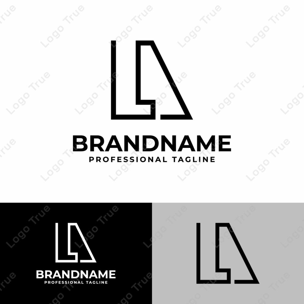 Letters LA and AL Monogram Logo, made in monoline for LA or AL initials Prayoga Cahya