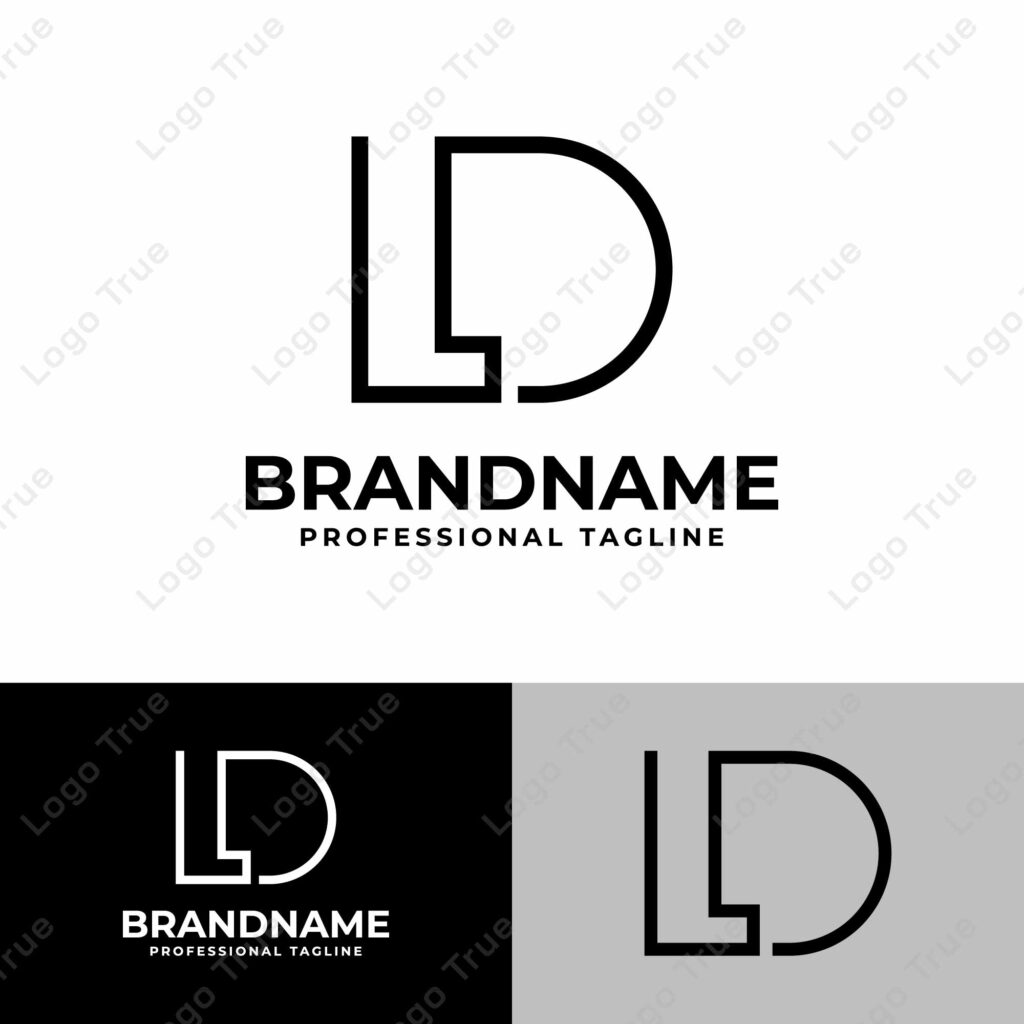 Letters LD and DL Monogram Logo, made in monoline for LD or DL initials Prayoga Cahya