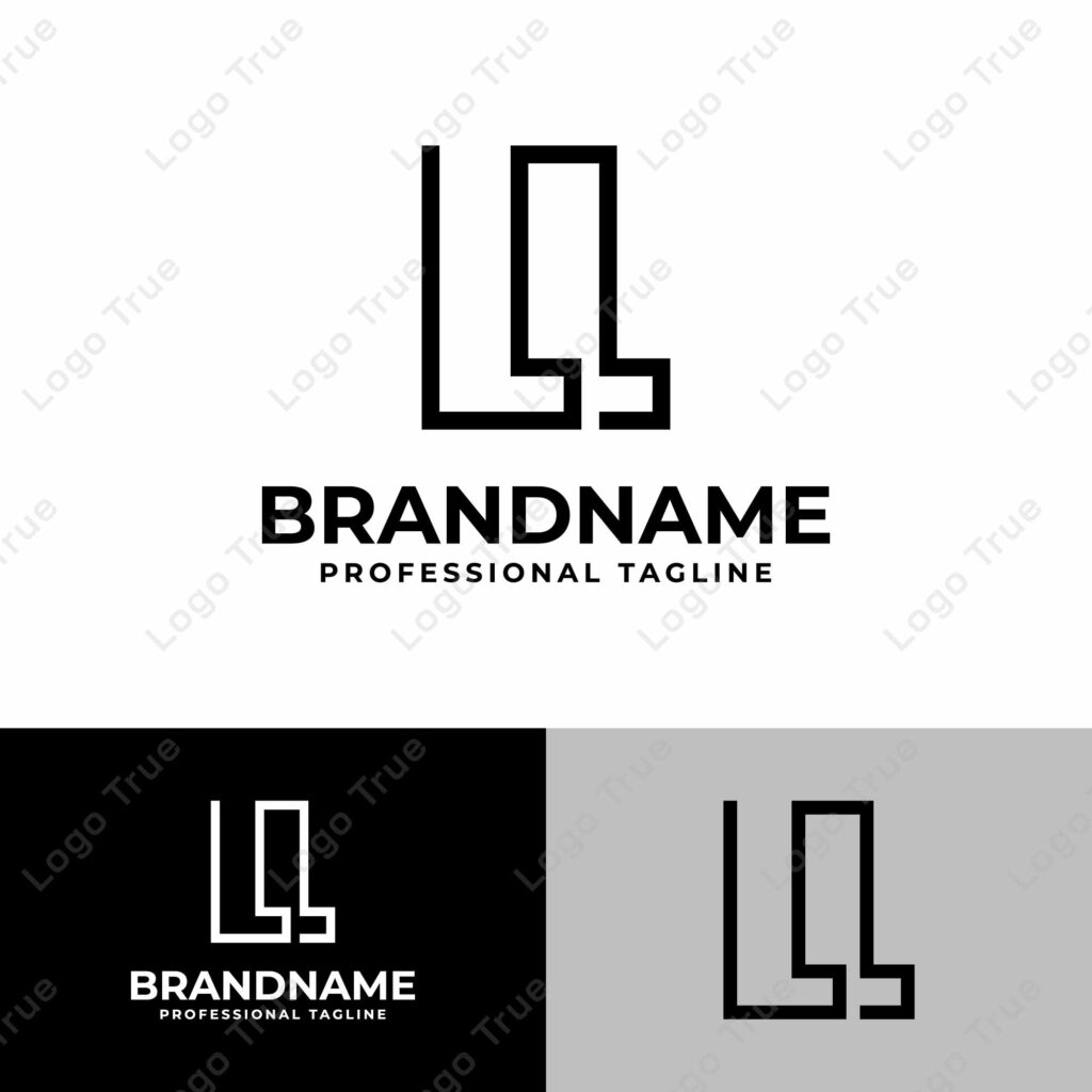 Letters LL Monogram Logo, made in monoline for LL initials Prayoga Cahya
