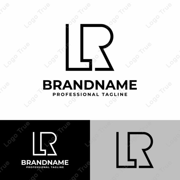 Letters LR and RL Monogram Logo, made in monoline for LR or RL initials Prayoga Cahya