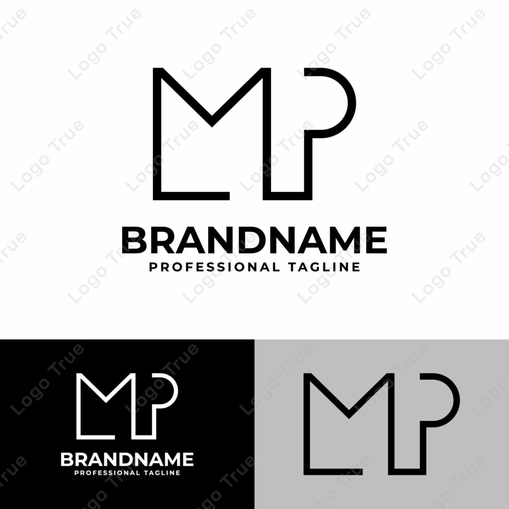 Letters MP and PM Monogram Logo, made in monoline for MP or PM initials Prayoga Cahya