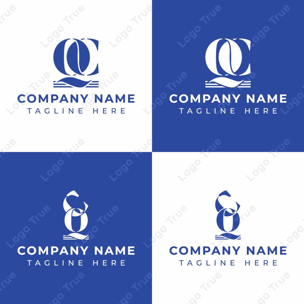 Letters QC and CQ Pillar Logo Set, suitable for business with CQ and QC related to Pillar Prayoga Cahya