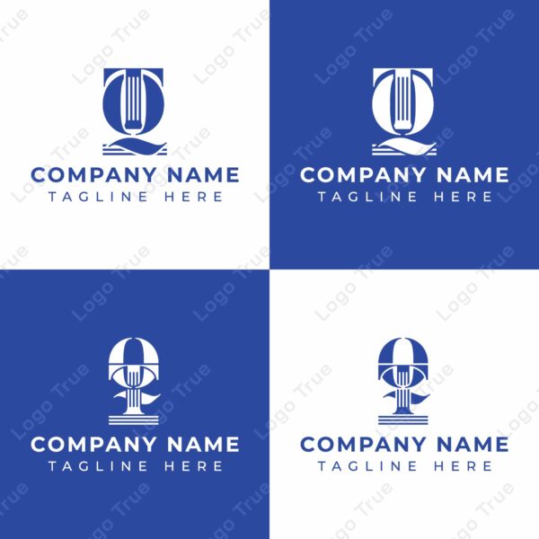 Letters QT and TQ Pillar Logo Set, suitable for business with TQ and QT related to Pillar Prayoga Cahya