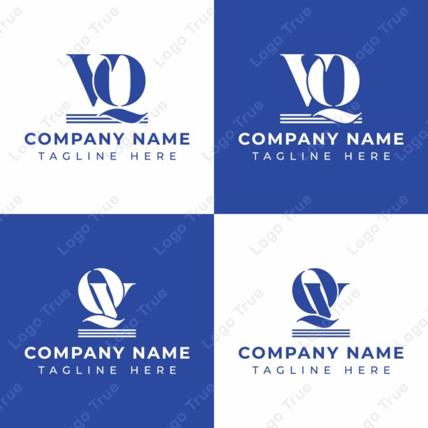 Letters QV and VQ Pillar Logo Set, suitable for business with VQ and QV related to Pillar Prayoga Cahya