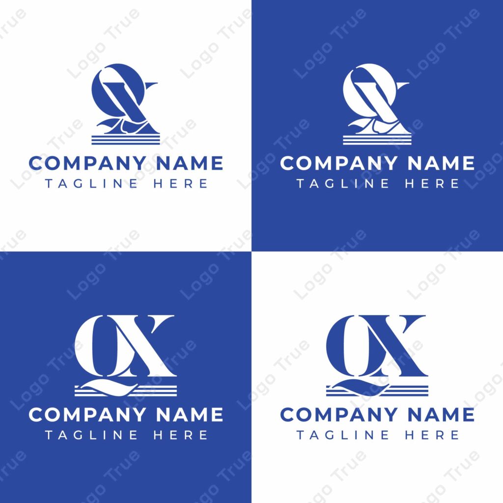 Letters QX and XQ Pillar Logo Set, suitable for business with XQ and QX related to Pillar Prayoga Cahya