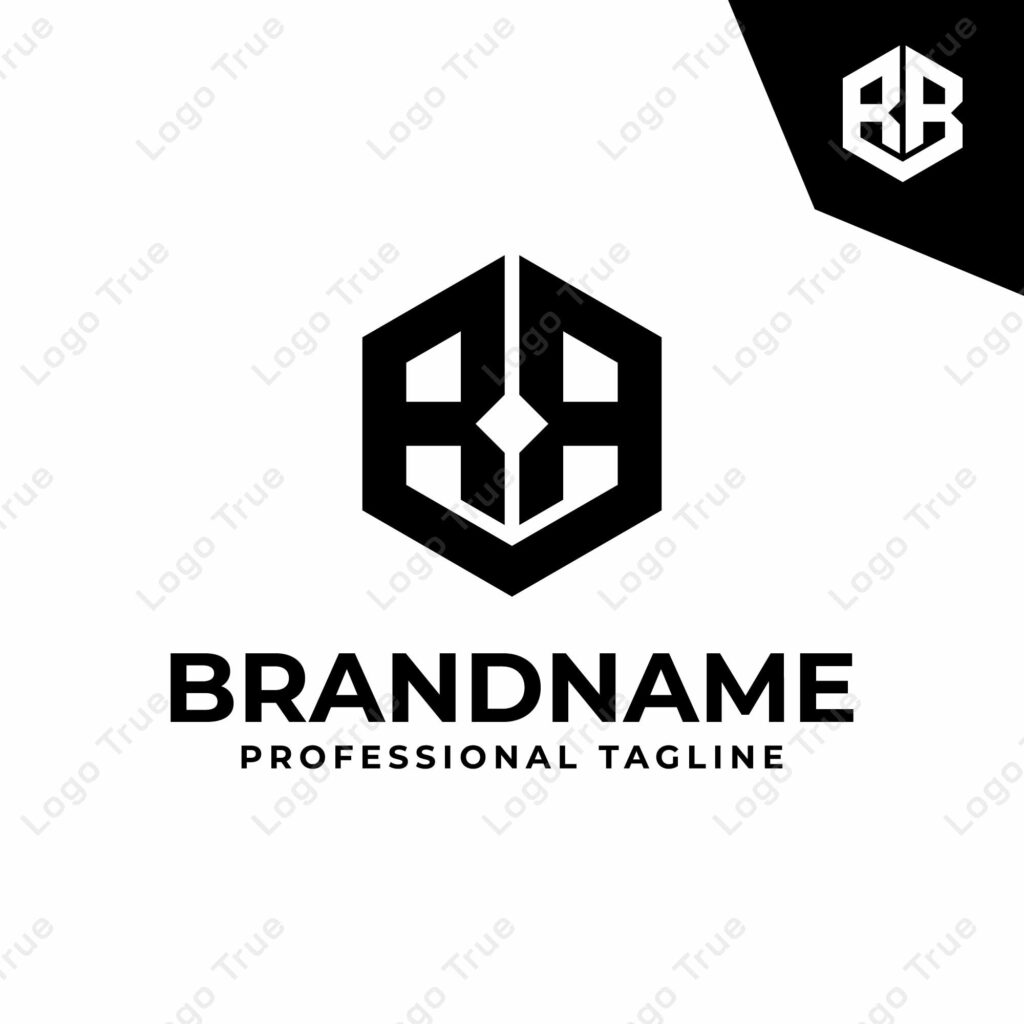 Letters RR BB RB BR Hexagon Logo, suitable for any business with RR BB RB BR initials Prayoga Cahya