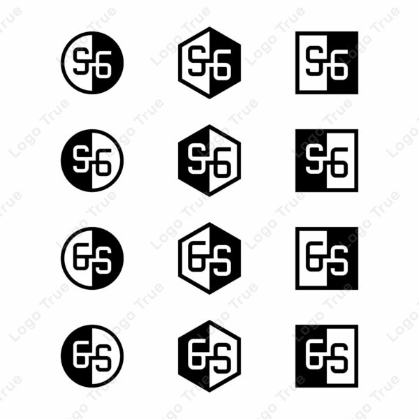 Letters SG and GS Positive and Negative Logo Set, suitable for any business Prayoga Cahya