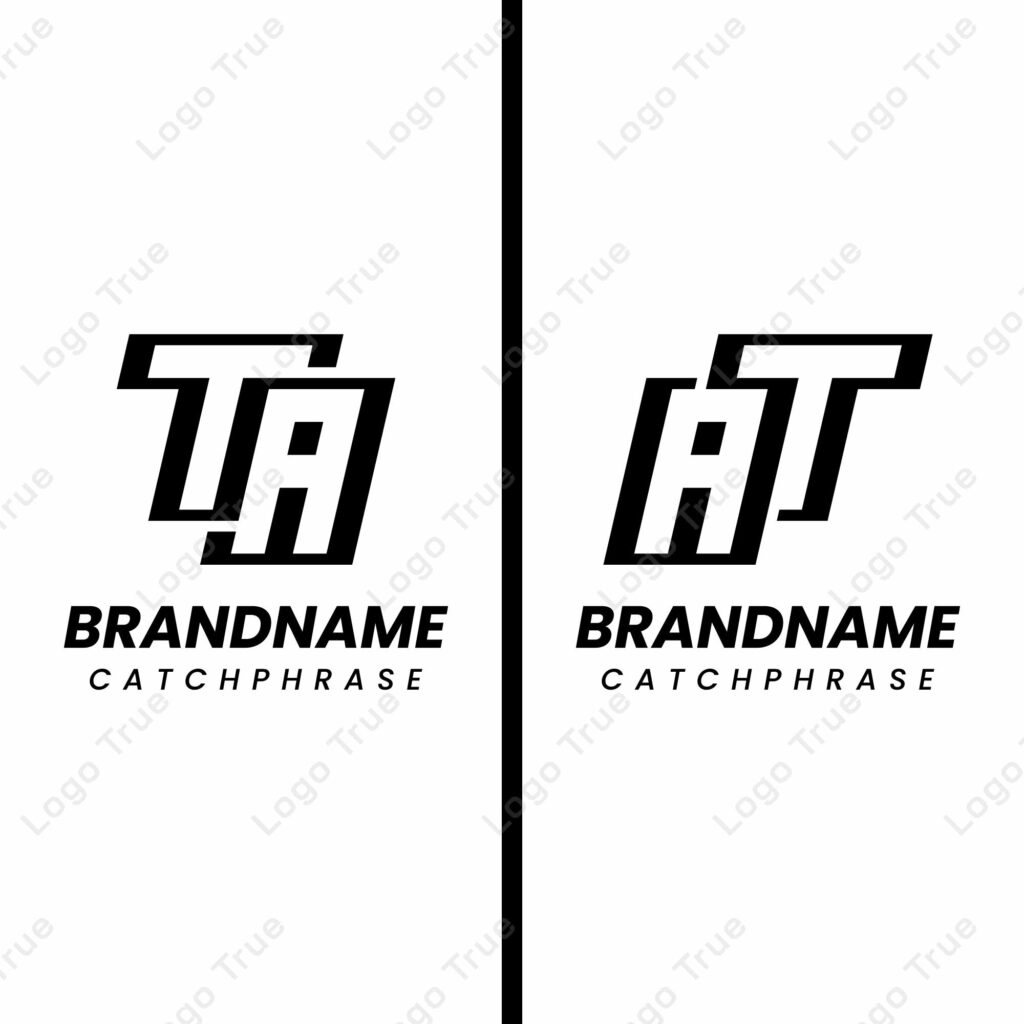 Letters TA and AT Monogram Logo, suitable for any business with AT or TA initials Prayoga Cahya