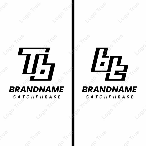 Letters TB and BT Monogram Logo, suitable for any business with BT or TB initials Prayoga Cahya